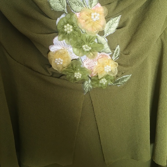 Vintage Y2K Mesh Blossom Flower Strapless Fairy top - Picture 8 of 9